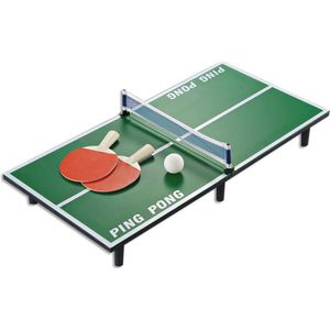 Mini Ping Pong Tafeltennis Tafel Set Houten Kinderen Educatief Speelgoed Bal Playing Game Voor Outdoor Villa Reizen Funny Games