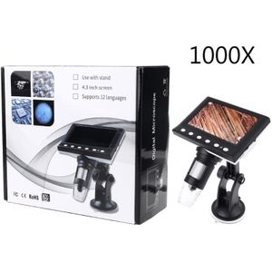 1000X Digitale Microscoop Elektronische Video Microscopen 4.3 Inch Lcd Solderen Usb Microscoop Telefoon Reparatie Vergrootglas Stand