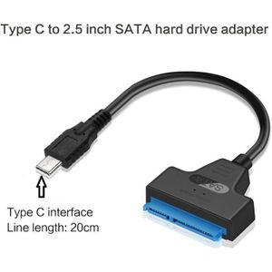 Usb 3.0/2.0/Type C Naar 2.5 Inch Sata Harde Schijf Adapter Converter Kabel Voor 2.5 ''Hdd /Ssd 28TE