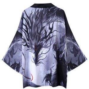 Japanse ukiyo-e Print Gewaad Karper Kimono Traditionele Losse Zeven punt Mouw Gewaad Shirt Dunne Gedeelte Vest Zonnebrandcrème yukata