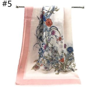 Ijab Sjaal Arabische Sjaal Dames Katoen Print Reizen Zon Sjaal Mode Viscose Bloem