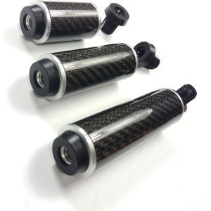 Xmlivet Zwarte carbon Pool Biljart cue extensions 2/3/4 inch cue extender met bumper kan verlengen tweemaal