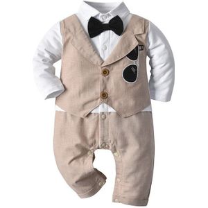Classic Kinderen Pak Baby Jongens Kleding Pasgeboren Trainingspak Formele Jurken Romper Kostuums Voor Kinderen 0-1Y