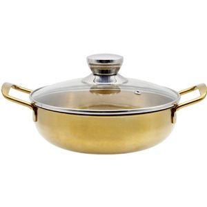 20cm Rvs Ramen Pot Gouden Zeevruchten Potten Rivierkreeft Pot Kleine Wok Pan Clear Soeppan Keuken Koken pot