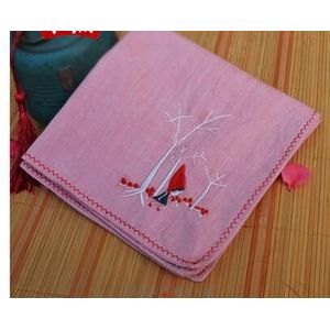 Meisje Katoen Vrouwelijke Zakdoek Borduren Leuke Student Paar Zakdoek Vierkante Kind Zweet Handdoek