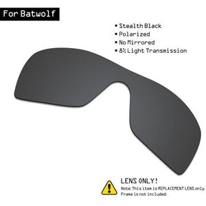 SmartVLT Gepolariseerde Zonnebril Vervanging Lenzen voor Oakley Batwolf-Stealth Zwart