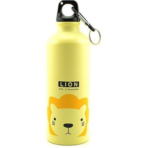 1x Roestvrij Staal Water Fles 500Ml Fiets Cartoons Water Bottle Fietsen Camping Outdoor Sport Aluminium