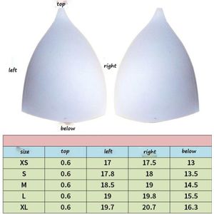 10Pairs Grote Zwarte Witte Huid Driehoek Borst Pad Party Bruiloft Bikini Badpak Trouwjurk Borst Pad