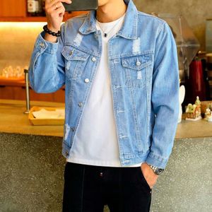 Denim Jas Heren Heren Hip Hop Mannen Retro Denim Jasje Jas Straat Ongedwongen Bomberjack harajuku Mode Jas