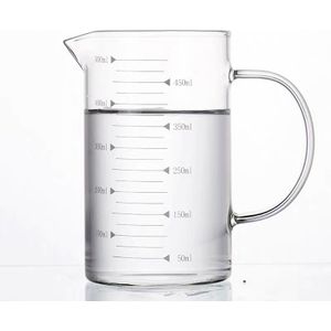 Hoge Borosilicaatglas Maatbeker Hittebestendige Meten Glas Kruik Met Schaal Creatieve Melk Koffie Ontbijt Cup Drinkware
