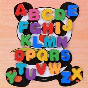 Houten Vroege Onderwijs Puzzel Kinderen Cognitieve Board Hand Grijpen Board Vorm Puzzel Digitale Alfabet Geometrische 1Pc