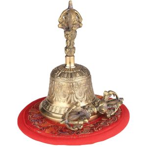 Tibetaanse Boeddhistische Bel Bronzen Hand Bell Met Vajra Padding Voor Meditatie Gebed