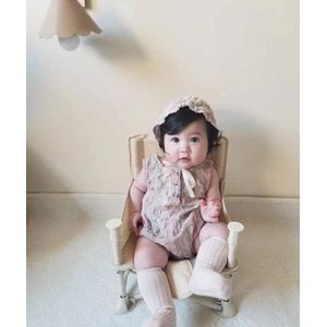 2022 Baby Zomer Bodysuit Dunne Katoenen Baby Verticale Strepen Mouwloos Vest Jumpsuit + Hoed Outfits Mode Meisje Kleding