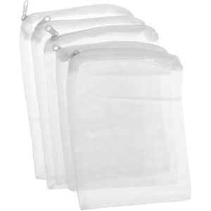 5 Stks/set Aquarium Filter Zak Aquarium Mesh Bag Zipper Net Vijver Voor Bio Bal Actieve Carbon Isolatie Opslag 5 maten D08F