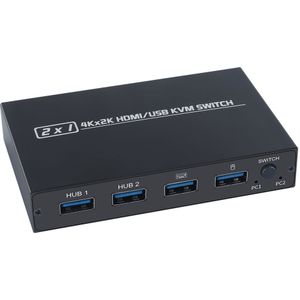 Aimos AM-KVM 201CL 2-In-1 Hdmi-Compatibel/Usb Kvm Switch Ondersteuning Hd 2K * 4K 2 Hosts 1 Monitor/Toetsenbord &amp; Muis Set Kvm Switch