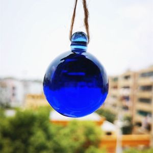 1.18 ""Blauw Glas Magic Smooth Ball Prachtige Kristallen Kroonluchter Hangers Kerstboom Opknoping Druppels Woondecoratie