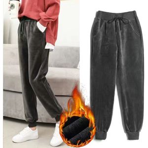 Pluche Dikke Fluwelen Pyjama Broek Vrouwen Herfst Winter Warm Slaap Harem Broek Losse Casual Vrouwelijke Thuis Broek Plus Size s-3XL