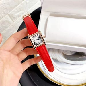 Luxe High-End Top Brand Quartz Vrouw Horloges Classic Ultra-Dunne Horloges Vierkante Klok Lederen Band Reloj de Mujer