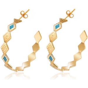 Wild & Gratis Bohemian Gold Open Oorringen Voor Vrouwen Delicate Geometrische Vorm Grote Cirkel Hoops Earring Rvs Sieraden