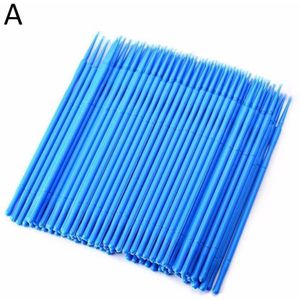 100 Stks/zak Wimper Swab Borstel Wegwerp Micro Borstel Wimpers Uitbreiding Individuele Lash Verwijderen Wimper Extensions Tools