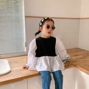 2022 Ins Lente Mode Meisjes Blouse Lente Herfst Meisjes Shirts Uitloper Kinderkleding Shirts