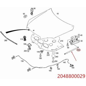 Cover struts Front cover strut Klasse C W204 C300mer ced es-worden nz2011 Hood ondersteuning staaf Hydraulische strut Motor cover strut