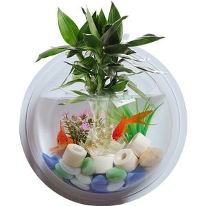 Acryl Vis Kom Muur Opknoping Aquarium Tank Aquatic Dierbenodigdheden Huisdier Producten Muurbevestiging Aquarium Voor Betta Vis