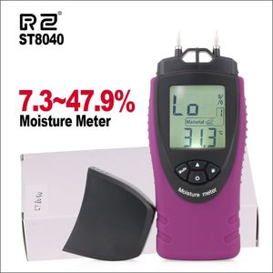 Rz ST8040 Digitale Hout Vochtmeter Professionele Hout Vochtigheid Gehard Hout Bouwmaterialen Temperatuur Vocht Tester