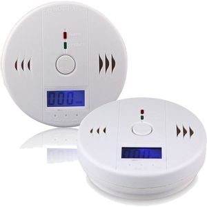 2 In 1 Led Digitale Rookmelder Co Koolmonoxide Detector Voice Waarschuwing Sensor Home Security Bescherming Hoge Gevoeligheid