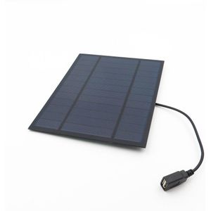 Solar Panel Charger 6W 6V Met Usb-poort 30 Cm Kabel Polykristallijne Zonnecel Diy Solar Charge Batterij 5V Usb-uitgang