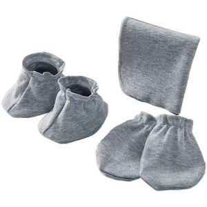Pasgeboren Zachte Katoen Speeksel Handdoek Handschoenen Voet Cover Set Anti Scratch Wanten