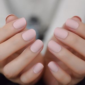Korte Glitter Natuurlijke Valse Nail Golden Rim Leuke Elegante Pre-ontworpen Vinger Nagels Ronde Natuurlijke Shiny Nail Tips