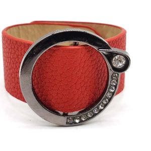 Mode Lederen Armbanden Voor Vrouwen Metalen Charm Dames Bohemian Wide Wrap Armband Elegante Sieraden Geometrische