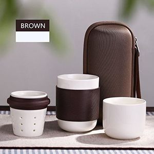 Japanese Tea Cups Ceramic Travel Mug Kungfu Tea Set with Infuser Portable Teapot Set Coffee Mug With Travel Bag Anti