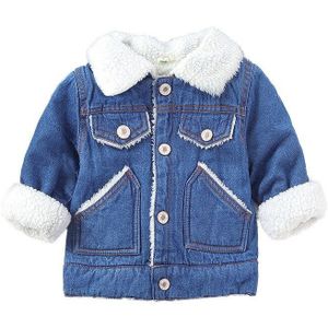 Kinderen Winter Denim Jas Mode Denim Kleding Jongen Jas Kinderen Dikke Lamswol Warme Denim Jas Meisje Jas