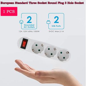 Keuken Tafel Stopcontact Desktop Sockets Power Europese Standaard Drie Socket Ronde Plug 3 Hole Socket Met Schakelaar Op Off