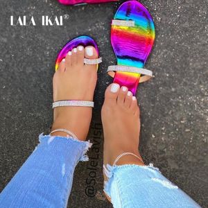 Lala Ikai Vrouwen Zomer Steentjes Teen Slippers Antislip Outdoor Slippers Casual Vrouwelijke Strand Slipper Plus Size WA30444-4