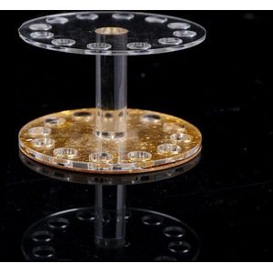 Nail Verdikking/Dunne Acryl Pen Houder Goud En Zilveren Hartvormige Penhouder Ronde Pen Houder Nail Tool