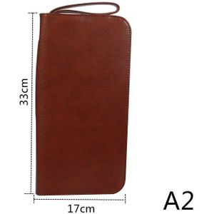 1 Pc Luxe Zwart Bruin Kleur Vulpen Pu Leather Case Opslag Houder Voor 36 Pennen