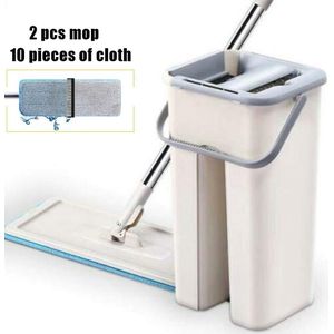 Stof Wizard Mop Cleaning Tool Kit Makkelijk Wassen Tegel Marmeren Vloer Voor Thuis Keuken H99F