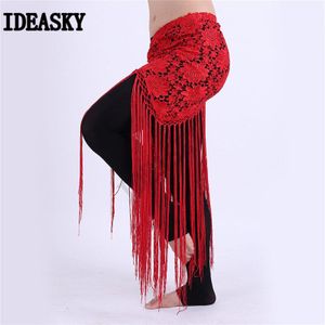 Buikdans Kostuums Indiase Accessoires Hip Sjaal Voor Vrouwen Kant Kwastje Fringe Riemen Taille Chain Wrap Sjaal Bellydance Rok