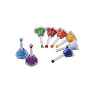 8 Opmerking Diatonische Metalen Bel Kleurrijke Handbel Hand Percussie Bells Kit Musical Speelgoed Voor Kids Kinderen Voor Musical Leren