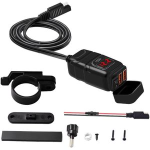 Motorfiets Lader - Dual USB Adapter - Quick Charge 3.0 - Accessoire Motorfiets