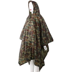 3in1 Outdoor Camping Rugzak Regenhoes Poncho Jas Camouflage Tent Luifel Mat