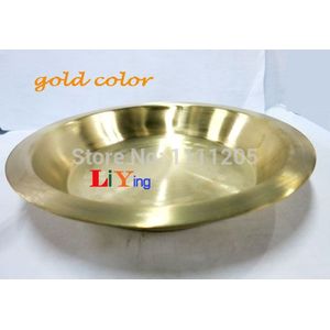 Luxe gold dikke koperen schotel plaat 8 inch dienblad voedsel schotel servies decoratie thuis restaurant keuken accessoires