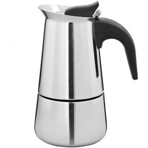 Roestvrijstalen Ketel Koffie Brouwer Waterkoker Pot Draagbare Espresso Koffiezetapparaat Moka Pot Pro Barista 100Ml/200Ml/300Ml/450Ml #2