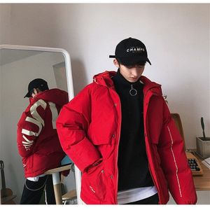 Dikke Warme Mannen Winter Donsjack Mode Kleding Casual Losse Harajuku Heren Jas Jas Koreaanse Hooded Mannen 'S Trenchcoat