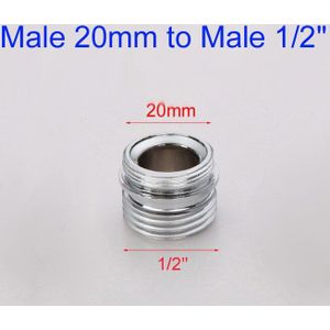 Mannelijke 20 Naar Male 1/2 "Verchroomd Messing Tap Adapter