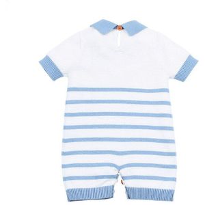 Katoen Gebreide Baby Trui Jongen Blauw Navigatie Thema Trui Turn Down Kraag Breien Innerlijke Kleding Korte Mouw Jongen Jumpers