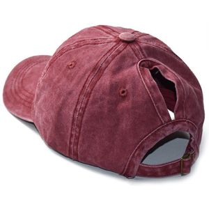 Vrouwen Baseball Cap Met Paardestaart Gat Zonnescherm Outdoor Sport Cap